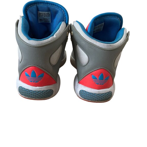Adidas Kids High-Top Sneakers Youth Size 6.5 Gray & Red - Picture 4 of 8